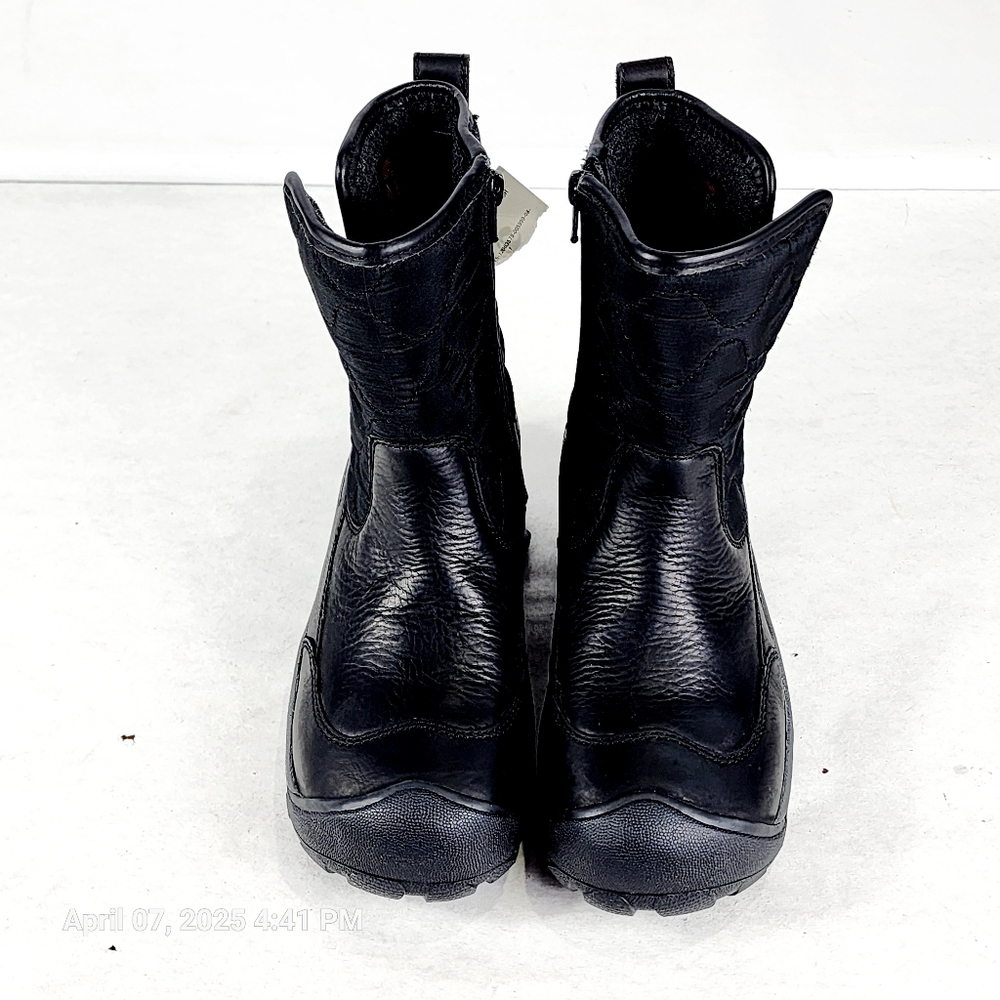 Black Leather Ankle Boots